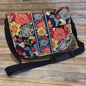 Vera Bradley Floral Crossbody Messenger Diaper Bag